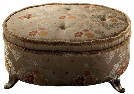Oval table, Chesterfield upholstered stool, footstool, ottoman, sofa, side round