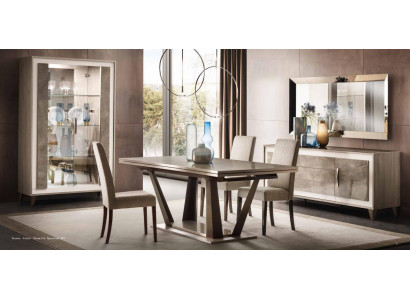 Classic design dining table Italian style furniture tables light brown
