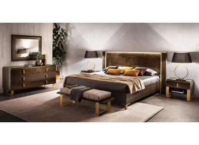 Luxury bedroom bed double style modern upholstered beds Italian