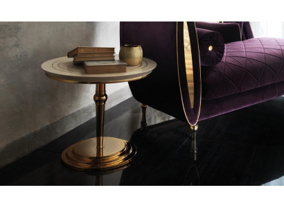 Side table, table, round table, coffee table, royal designer furniture, designer stainless steel