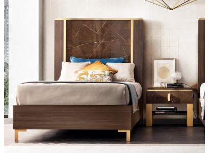 Bed, nightstand, bedroom, upholstered bed, classic, designer furniture, arredoclassic