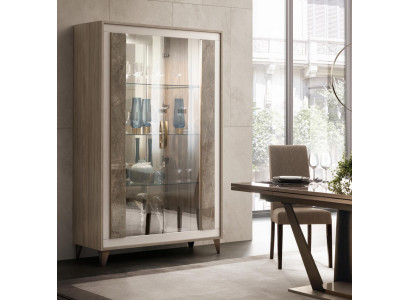 Sideboard Luxury Display Cabinet Glass Cupboard Modern Style Italian Furniture