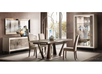 Italian designer dining room set furniture chair table group 5-piece new