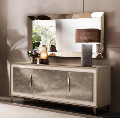 arredoclassic Dresser Sideboard Low Board Cabinet Living Room Shelf Luxury