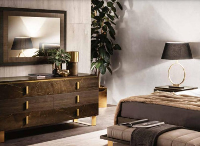 Console table, chest of drawers with mirror, luxury furniture set, 2-piece console. Manufactured