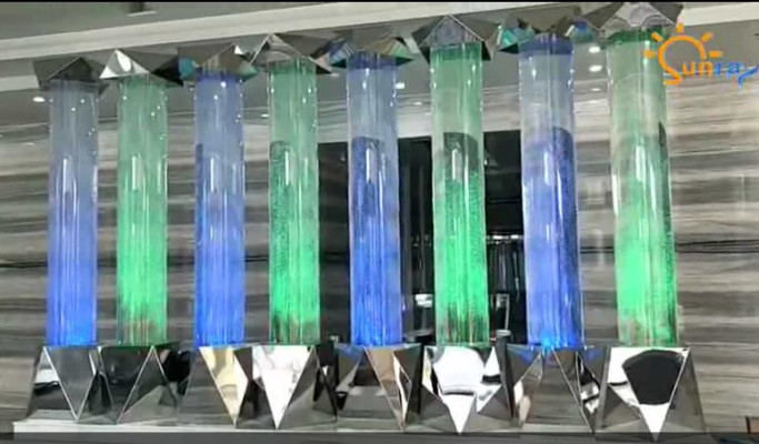 Water Column XXL 50x300cm Big Water Wall Column Wall Partition LED