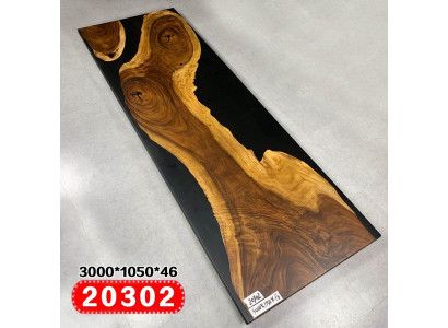 Epoxy resin dining table, real wood solid furniture, waterfall casting resin epoxy table