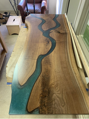 Dining table River Table real wood decor river table solid epoxy resin tables