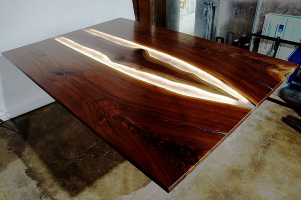 Epoxy resin dining table real wood solid furniture waterfall epoxy table casting resin