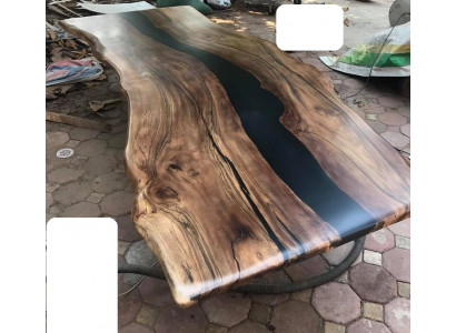 Dining table epoxy resin real wood solid furniture waterfall epoxy table casting resin