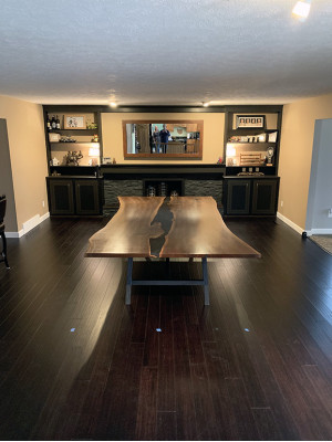 Solid wood furniture dining table epoxy resin real epoxy table casting resin waterfall