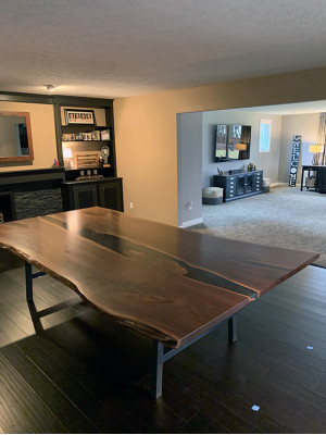 Solid wood furniture dining table epoxy resin real epoxy table casting resin waterfall