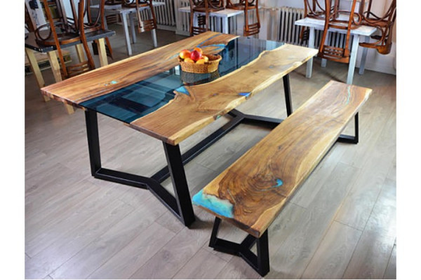 Design table bench dining table kitchen table living room tables benches solid 2-piece new