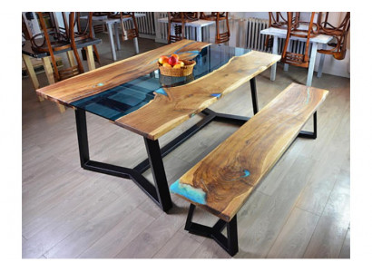 Design table bench dining table kitchen table living room tables benches solid 2-piece new