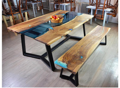 Design table bench dining table kitchen table living room tables benches solid 2-piece new