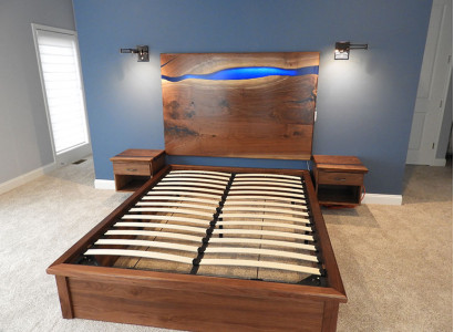 Waterfall wall panel epoxy resin plate epoxy panel real wood cladding