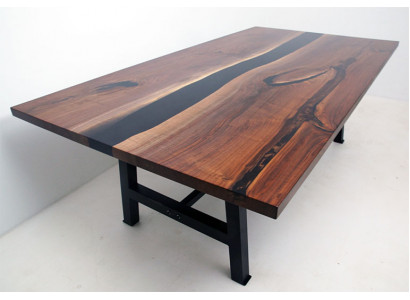 Dining table waterfall tables epoxy resin real wood solid furniture epoxy table new