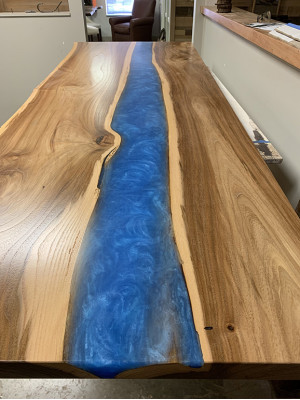 Dining table tables epoxy resin epoxy table waterfall real wood solid furniture
