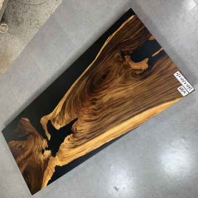 Table dining table tables epoxy resin epoxy real wood solid furniture waterfall