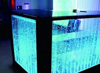 Bartisch Water Wall Bar Counter Illuminated Bar Table Bar Counter LED Shelf Furniture New