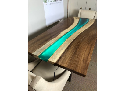Table dining table tables epoxy resin real epoxy wood solid design furniture 240x100