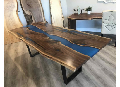 Table dining table tables epoxy resin epoxy real wood solid design furniture 240x100
