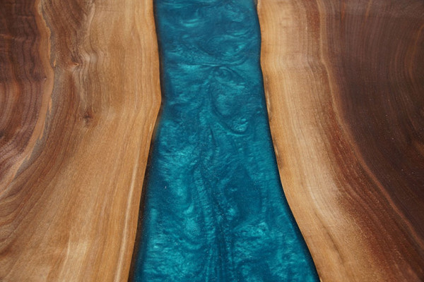 Table dining table tables epoxy resin epoxy solid design furniture 240x100 genuine wood