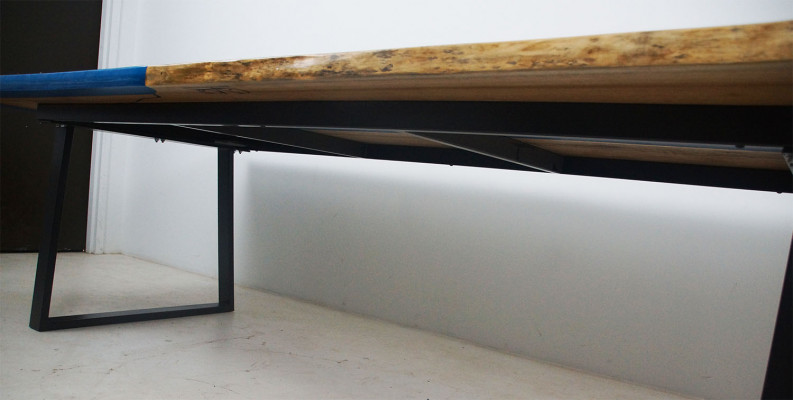 Dining Table River Table Real Wood River Table Epoxy Resin 260x100 Massive