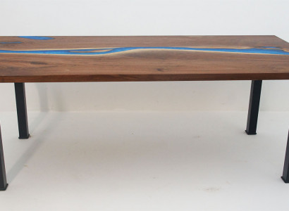 River Tables Dining Table Design Table Modern Furniture 220x90 Epoxy Resin Ocean Sea