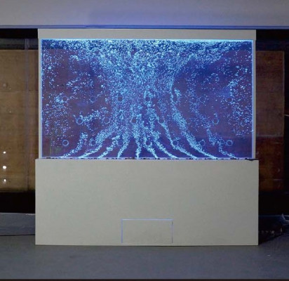 Water column partition wall designer stainless steel column walls LED wall