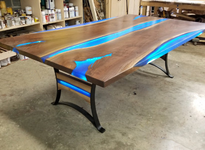 Dining Table River Table Real Wood River Table 260x110 Solid Tables