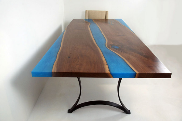 Modern tables dining table sea design table resin river furniture 220x90 epoxy ocean