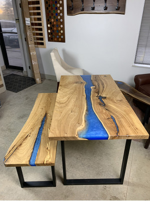 Design table bench dining table kitchen table living room tables solid 2-piece new benches