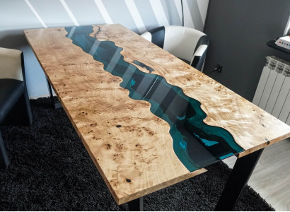 Tables epoxy resin dining table solid wood furniture epoxy table casting resin waterfall