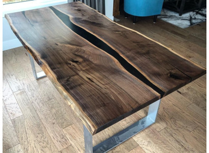 Table dining table tables epoxy resin epoxy real wood solid design furniture 220x90