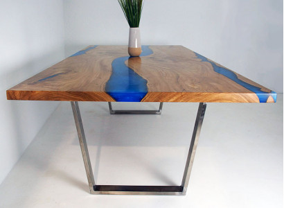 Tables Dining Table Design Table Modern Sea River Furniture 220x90 Epoxy Resin Ocean