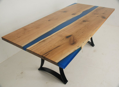 Epoxy resin dining table real wood furniture waterfall epoxy table casting resin solid