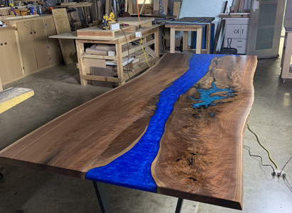 Dining Table Sea Water River Real Wood River Table 260x100 Tables