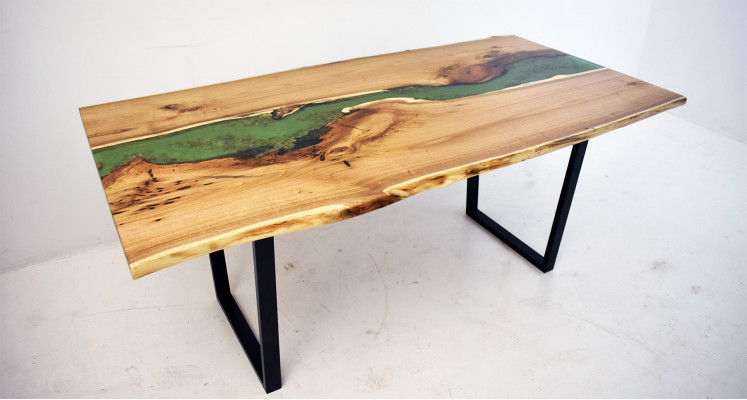 Dining Table Sea Water River Genuine Wood River Table 200x90 Tables