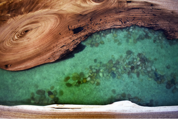 Dining Table Sea Water River Genuine Wood River Table 200x90 Tables