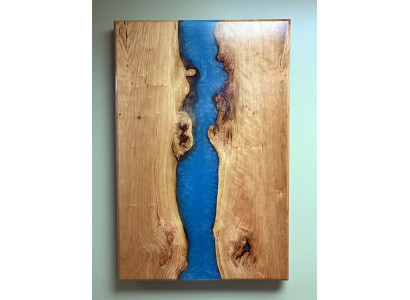 Dining Table River Table Solid Wood Tables 220x100 River Table Sea Waterfall Epoxy Resin