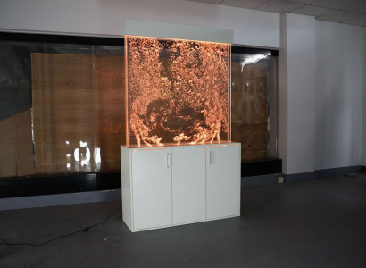 Water Wall Column with Base Cabinet Partition Shelf Display Cabinet