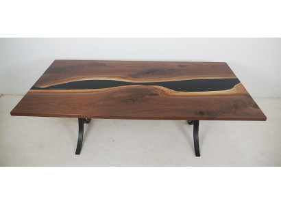 Epoxy Resin Dining Table River Table Real Wood Solid Tables 240x100 River Table New