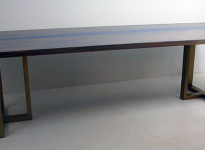 Epoxy Resin Dining Table River Table Real Solid Wood Decor Tables 220x100