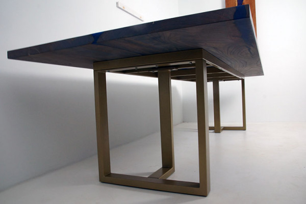Epoxy Resin Dining Table River Table Real Solid Wood Decor Tables 220x100