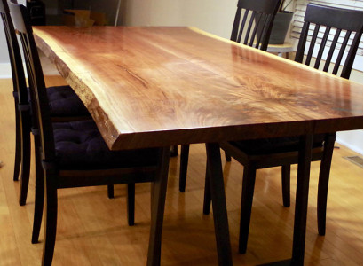 Epoxy resin dining table real wood solid furniture waterfall epoxy table 260x100cm