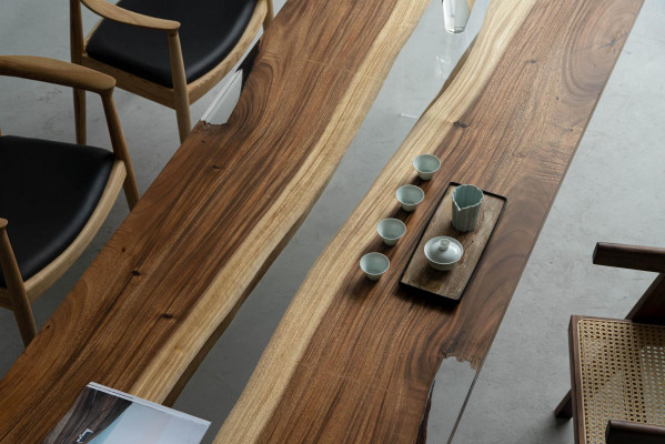 Dining Table River Table Real Wood River Table 240x90 Massive Tables