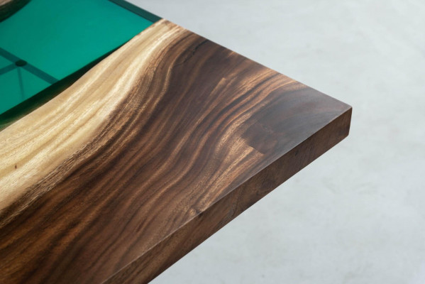 Epoxy Resin Dining Table River Table Real Solid Wood Tables 220x90