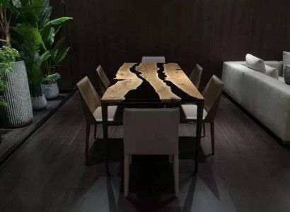 Coffee Table Black River Table Real Wood River Table 220x90 Tables Epoxy Resin New