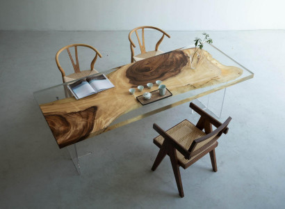 Epoxy Resin Dining Table River Table Solid Wood Tables 200x90 River Table New